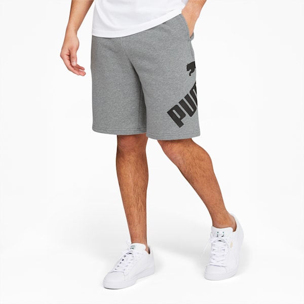 Shorts con logo grande 10" para hombre, Medium Gray Heather